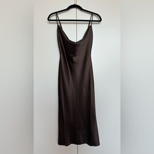 MESHKI Chocolate covered slip dress 🤎🤎